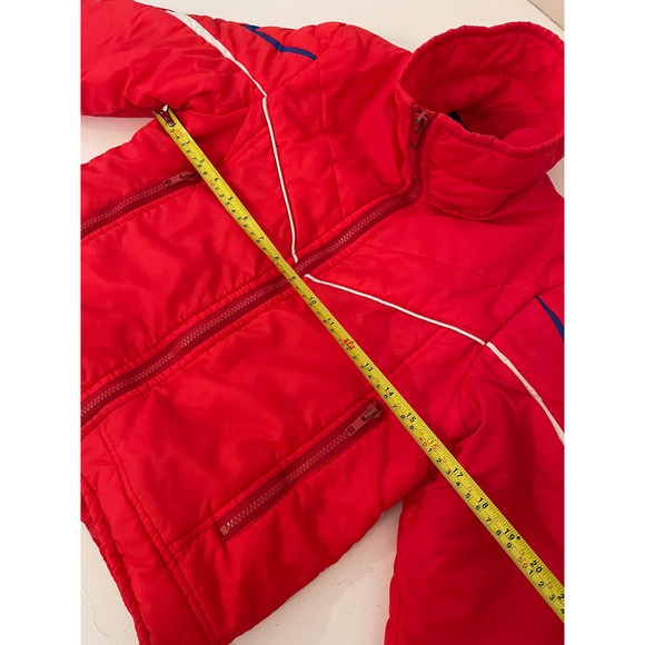 Vintage Obermeyer Ski Puffer Jacket Winter Coat Kids/JUNIOR Size 14 Red - Picture 9 of 12